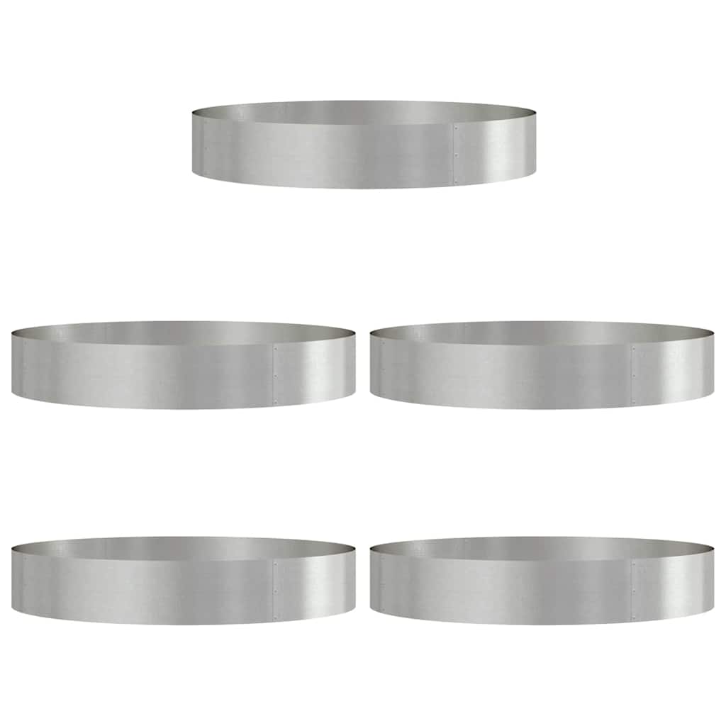 Garten 5 pcs Silber 120 x 120 x 20 cm Edelstahl